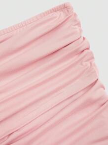 Sweetra Süßes Prinzessinnen-Stil Kleid in großen Größen mit Schleife an der Taille, minimalistisches Design