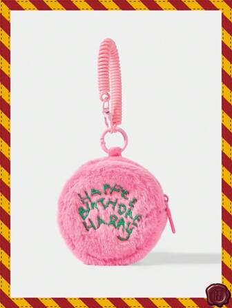 HARRY POTTER X SHEIN 1pc Cake Plush Keychain, Earphone Case, Coin Purse, Backpack Pendant