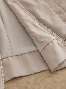 HIMLAND 男士休闲梭织马术刺绣翻领落肩夹克米色夹克男士夏季夹克男士街头时尚夹克裸色夹克男士拉链夹克，复古款，秋季，冬季 - 卡其色 - 查看 8