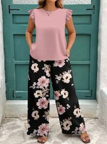 EMERY ROSE 花卉印花，复古花卉印花休闲简约大码两件套 - 彩色 - 查看 6