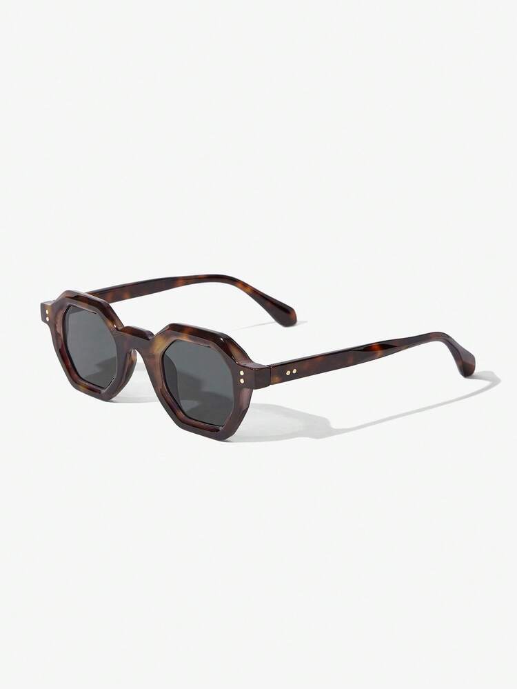 SHEIN Maija Damen Retro Lässig Polygonale Rahmen Brille