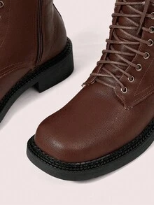 CUCCOO DOLLMOD Women's Fashionable & Versatile Thermal-Lined Mid-Calf Boots, Autumn/Winter - Brown - View 7