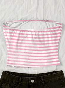 Glimmora Women's Gothic Vintage Tight Casual Cross Print Tube Top - Multicolor - View 2