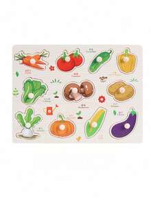 Zazumi 1 套木制钉板拼图蒙特梭利多主题图案动物海洋水果车辆农场精细运动技能学习大脑助推感官玩具 - 彩色 - 查看 24