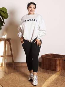 Lupita Cardoza Leggings De Cintura Alta De Color Sólido - Negro - Ver 5