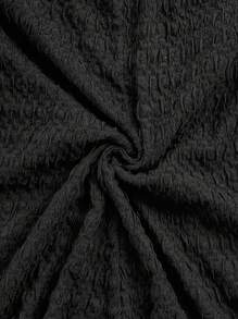 Soleia 白色纹理针织面料吊带连体裤，带有金属装饰，适合海滩度假 - 黑色 - 查看 7