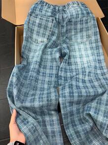 INAWLY Women's Lightweight Denim Effect Casual Pants, Summer Fall Cloth For Women - Multicolor - View 2