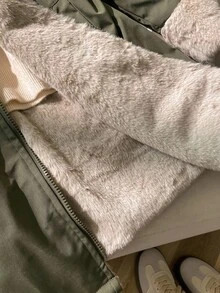 Sparklyn Teen GirlThick Fleece Outdoor Fashion Windbreaker, Stylish Classic Elegant Natural Autumn/Winter Padded Coat Fall