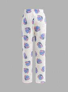 SHEIN Tween-Mädchen Lässiges Lounge-Set mit kurzärmligem Oberteil und Hose für jeden Tag - Babypink - Übersicht 7