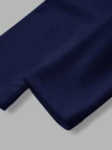 SHEIN BASICS 秋冬季基础款高领修身长袖纯色女式上衣，升级保暖内衬面料，时尚休闲舒适，百搭不臃肿 - 藍色 - 查看 4