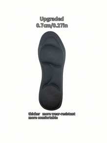 Đế giày Memory Foam 5D 1 cặp - Hỗ trợ vòm chân & hấp thụ sốc, chống mùi hôi, thấm mồ hôi khi chạy bộ/đi bộ đường dài/phòng tập thể dục - màu đen - Xem 8