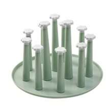 SHEIN 1 pieza Estante para tazas con 4/9/12 pilares desmontables y bandeja para encimera, Escurridor y organizador de tazas de escritorio para el hogar, Soporte para vasos y botellas para casa, bar, club y fiesta