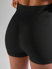 Musera Sport 高腰迷你短裤，舒适透气，适合运动健身、跑步、俱乐部活动、板式网球、网球、匹克球等冬季运动。 - 黑色 - 查看 5