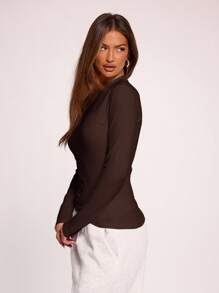 MUSERA Long Sleeve Crew Neck Top Casual Vacation Casual Capsule Wardrobe Everyday Airport Holiday Autumn Winter Christmas Elegant