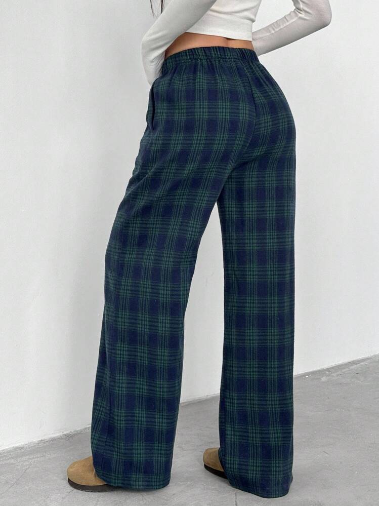 Sparklyn 2 件套青少年女孩休闲百搭格子宽松裤，适合学校、日常和街头穿着 - 彩色 - 查看 2