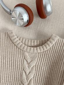 PrepCrw 女婴优雅荷叶边领长袖针织毛衣裙