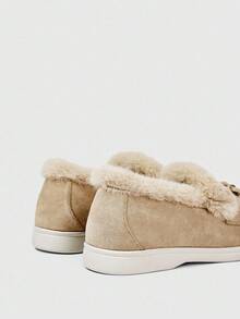 Sleekvia Women's Casual Versatile Flat Shoes With Thermal Lining, Autumn/Winter For Christmas