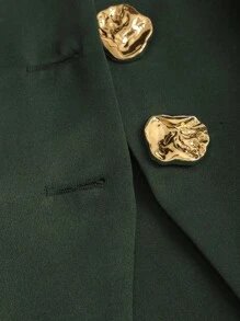 Sweetra Women's Summer Versatile Gold Button Sleeveless Top & Draping Wide Leg Pants