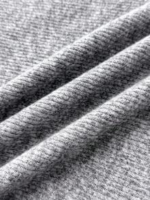 少女休闲露肩T恤和迷你裙套装，浅灰色 - 灰色 - 查看 6