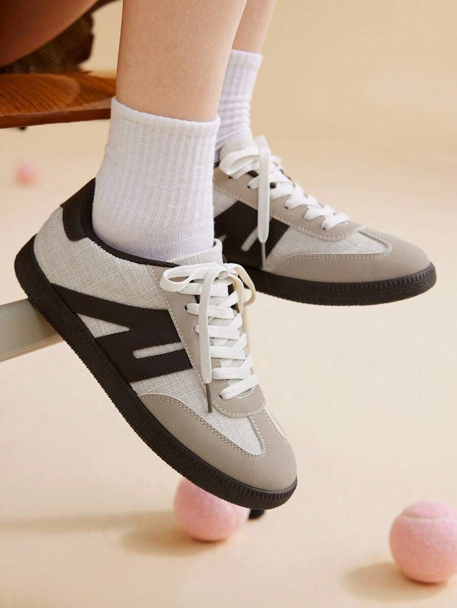 CUCCOO EASI 2024 New Brown German Style Platform Sneakers For Women, Thick Sole Casual Sports Shoes For Autumn/Spring