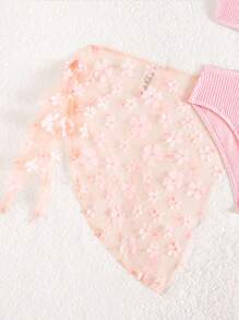 Tween Girls One-Piece Swimsuit, Butterfly & Mesh Print, Casual Design, Suitable For Swimming In Summer - Pink - View 5