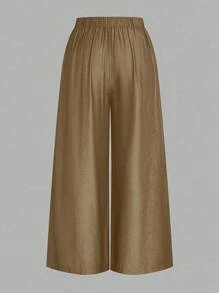 EMERY ROSE Pantaloni largi, lejeri, casual, mărime plus, potriviți pentru naveta zilnică