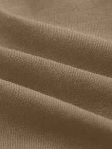 ROMWE Grunge Punk Punk Rivet Mesh Cutout Shoulder Women T-Shirt, Music Festival, Summer - Brown - View 6