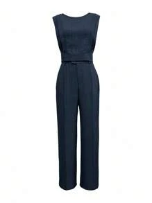 Women's Two-Piece Set Of Solid-Color T-Shirt And Pants, Casual For Spring/Summer - Camel - View 4
