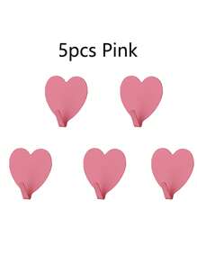 彩色心形粘性墙钩 - 可爱的不锈钢爱心挂钩，适用于房间装饰、浴室和卧室装饰的家居组织