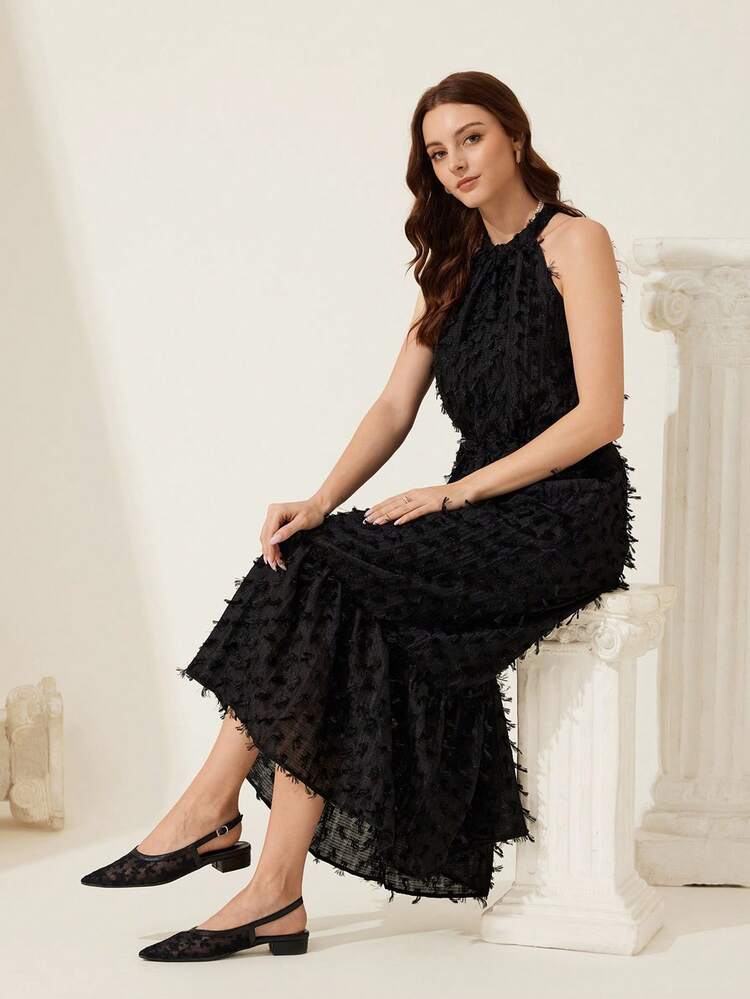 CUCCOO CHICEST Women's Elegant Versatile Comfortable Black Mesh & Lace Pointed Toe Low Block Heel Slingback Flats For Christmas Elegant Shoes Wedding Shoes Summer Shoes Bride Shoes