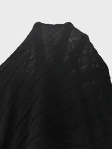 EMERY ROSE de mujeres tejido largo Cárdigan Abrigo con bolsillos - Negro - Ver 8