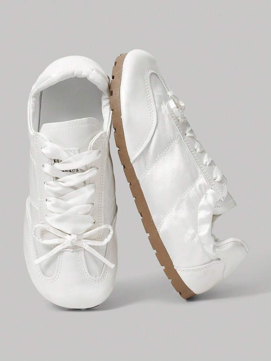 SheIn MOD New Women's Breathable Soft Sole Casual Sneakers, High Quality, Suitable For Spring, Summer And Autumn - White - View 1