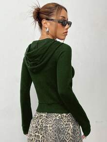 StreetHx Lässiger einfarbiger Reißverschluss-Kapuzenpullover