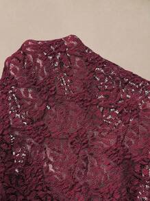 Florisole Women's Elegant Romantic Bohemian Lace T-Shirt Fall Cloth For Women