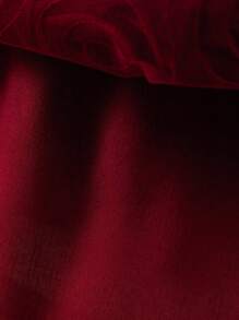 Glamorique Kids 3D Rose Embroidered Dress For Baby Girls, Christmas & Halloween, Bowknot & Beaded Decor, Children's Party & Performance Outfit,Christmas Dress Fall Winter