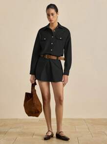 INAWLY 2 Stücke/Set Damen einfarbiges, lässiges, modisches, alltägliches T-Shirt & Shorts Set