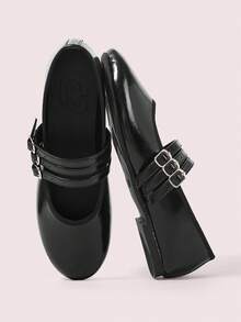 CUCCOO DOLLMOD 女士时尚黑色网眼蝴蝶结平底鞋 - 黑色 - 查看 2