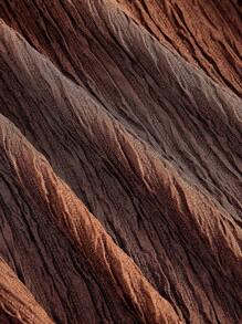 SHEIN MOD Gorgeous Court Peach V-Neck Dress With Pleated Details - Dreamy And Romantic, Perfect For Dates, Parties, Holidays, Tea Parties, And Birthdays