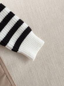 PrepCrw Baby Boy Preppy Black And White Striped Pullover Sweater,In Fall/Winter