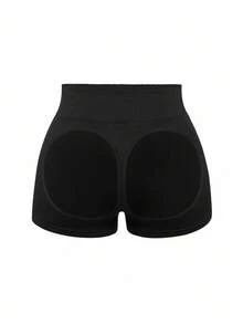 Snug Zone شورت بحمالات قص مجوف - الأسود - مشاهدة 2