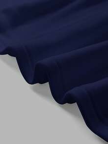 SHEIN BASICS 秋冬季基础款高领修身长袖纯色女式上衣，升级保暖内衬面料，时尚休闲舒适，百搭不臃肿 - 藍色 - 查看 3