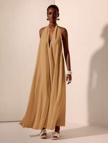 Zivah Lễ hội âm nhạc mới Xuân/Hè 2025, Lễ Phục sinh, Ngày Thánh Patrick, Phong cách phương Tây, Du mục, Tiệc sinh nhật, Tốt nghiệp, Phong cách đại học, Trang phục sinh viên, Thường ngày, Đa năng, Giải trí, Du lịch du thuyền, Bãi biển, Tắm nắng, Lan truyền, Thời trang đường phố, Khách dự tiệc cưới Boho, Đi làm, Ăn trưa, Sân bay, Váy maxi cổ chữ V sâu buộc dây họa tiết màu trắng, Váy maxi hở lưng - Nhiều màu - Xem 4