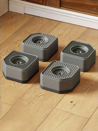 (4 件) 洗衣机防震垫 - 高耐磨方形橡胶脚，适用于洗衣机和烘干机底座，降噪减震支撑保护底座，适用于沙发、椅子、冰箱、洗衣机、烘干机等大型家具电器