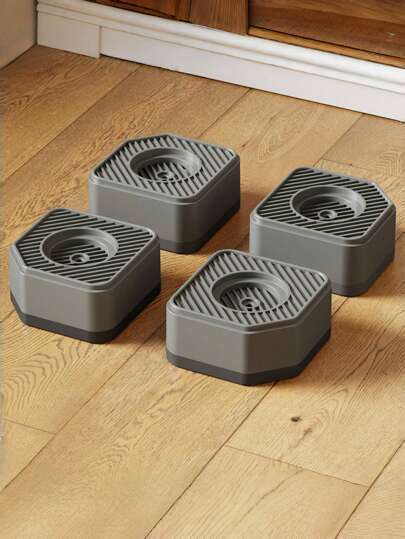 (4 Pcs) Washing Machine Shockproof Pads - High Wear-Resistant Square Rubber Feet For Washing Machine And Dryer Base, Noise Reduction And Shock Absorption Support Protection Base, Suitable For Sofas, Chairs, Refrigerators, Washing Machines, Dryers And Other Large Furniture Appliances