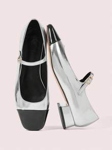 CUCCOO DOLLMOD Women's Fashionable Versatile Commute Daily Casual Flat Shoes - Silver - View 2