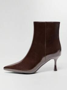 SHUZIA Women's Pointed Toe Stiletto Dressy Zip-Up Ankle Booties For Christmas