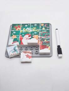 Zazumi 圣诞节积木拼图绘图板儿童益智玩具 STEM 学习活动适合儿童创意玩乐安全幼儿礼物节日派对趣味学龄前蒙特梭利 - 彩色 - 查看 8