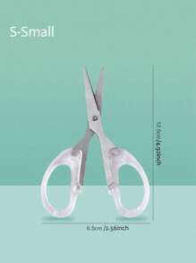 1 件不锈钢透明剪刀，简约多用途艺术剪刀，适用于办公室、学校、家庭和返校