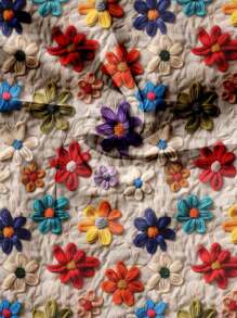 EMERY ROSE Áo cánh nữ cổ tròn tay lửng họa tiết hoa giản dị, thích hợp cho mùa xuân/hè - Nhiều màu - Xem 3