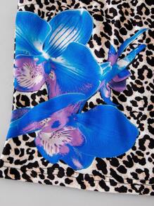 4pcs/Set Teen Girl Casual Leopard & Floral Print Camisole Tops, Versatile Layering Pieces - Multicolor - View 7